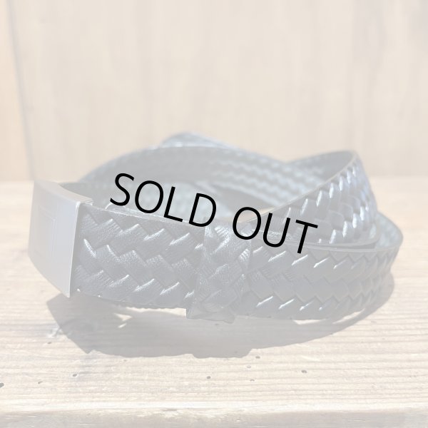 画像3: 【T.T(Taiga Takahashi)】Lot.021 Basketwearve Pattern Belt / BLACK