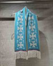 画像1: 【LES SIX(レシス)】Short Crossed Scarf/ Blue