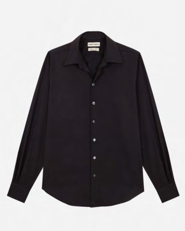 画像1: 【CAMISAS MANOLO(カミサスマノロ)】BLACK NORMAL SHIRT