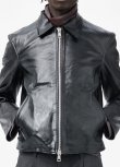 画像4: 【OUR LEGACY(アワーレガシー)】MINI JACKET/ Top Dyed Black Leather