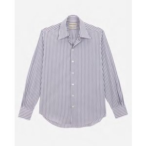 画像: 【CAMISAS MANOLO(カミサスマノロ)】WHITE/BLACK STRIPES NORMAL SHIRT