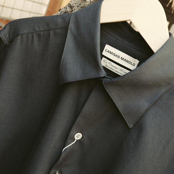 画像2: 【CAMISAS MANOLO(カミサスマノロ)】BLACK NORMAL SHIRT