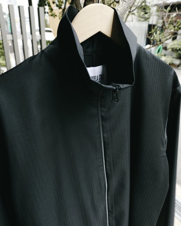 画像2: 【GABRIELA COLL GARMENTS(ガブリエラコールガーメンツ)】FINE WOOL ZIPPER SHIRT/ BLACK
