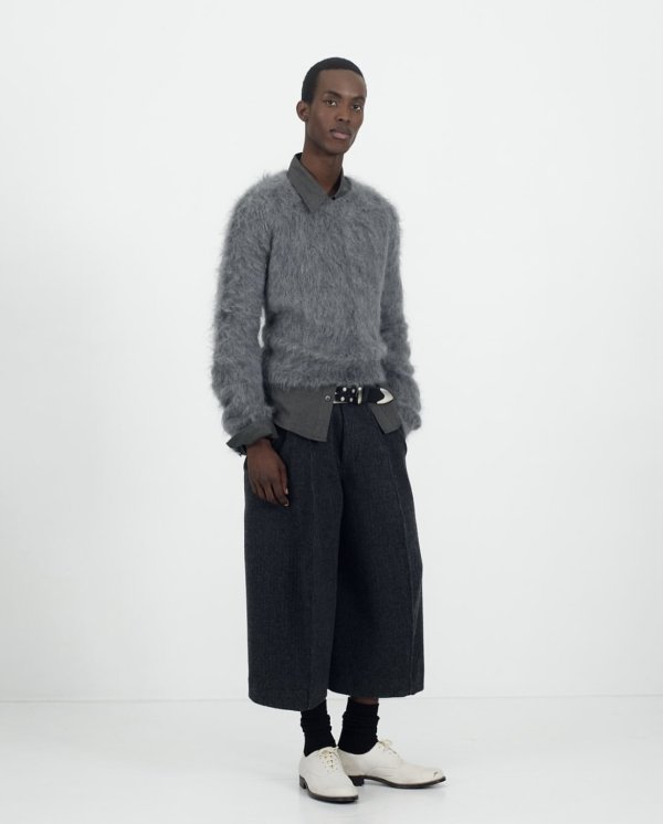 画像5: 【NVRFRGT(ネヴァーフォーゲット)】S CURVED UTILITY CAPRI TROUSERS　”Charcoal”