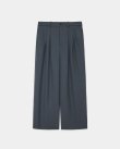 画像1: 【MARKAWARE(マーカウェア)】ORGANIC WOOL SURVIVAL CLOTH／TRIPLE PLEATED WIDE TROUSERS ”FOREST GRAY”
