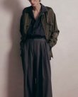 画像1: 【ANTHEM A(アンセムエー)】PIGMENT CUPRO OPEN COLLAR SHIRTS/ CHARCOAL