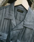 画像3: 【ANTHEM A(アンセムエー)】PIGMENT CUPRO OPEN COLLAR SHIRTS/ CHARCOAL