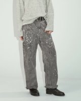 画像: 【ensou.(エンソウ)】Splash Painter Jeans/ Sumi-dyed Grey