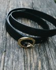 画像2: 【BISOWN(ビソウン)】LIZARD OVAL BELT / BLACK