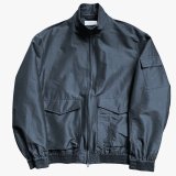 画像: 【marka(マーカ)】FLIGHT JACKET - WOOL SILK HIGH COUNT TYPEWRITER 　”CHAMBRAY BLACK”