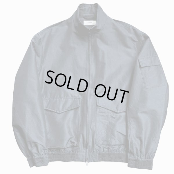 画像1: 【marka(マーカ)】FLIGHT JACKET - WOOL SILK HIGH COUNT TYPEWRITER 　”CHAMBRAY BLACK”