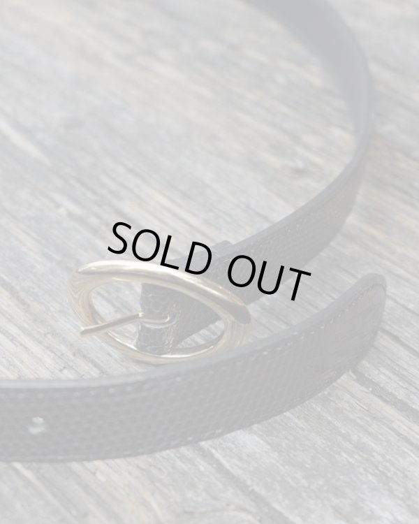 画像3: 【BISOWN(ビソウン)】LIZARD OVAL BELT / BLACK