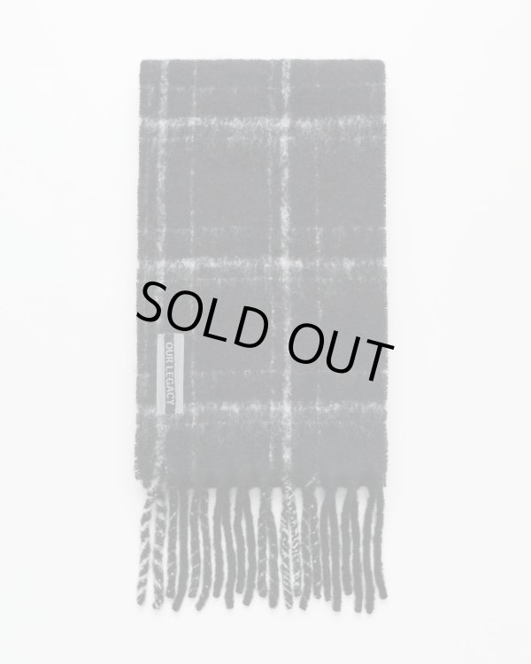 画像1: 【OUR LEGACY(アワーレガシー)】ESTATE SCARF/ Black Fuzzy Alpaca Check