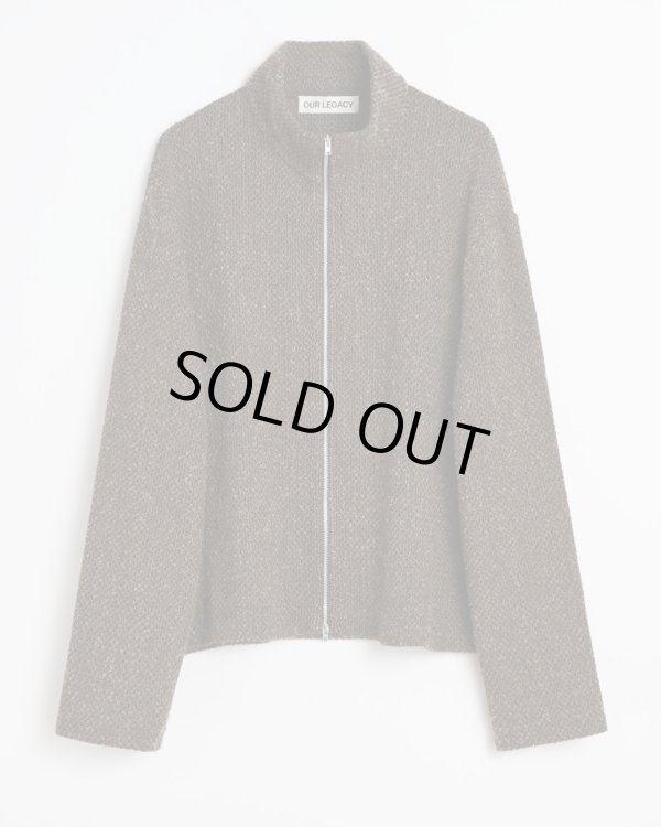 画像1: 【OUR LEGACY(アワーレガシー)】SHRUNKEN FULLZIP POLO/ Brown Sparse Buckle Weave