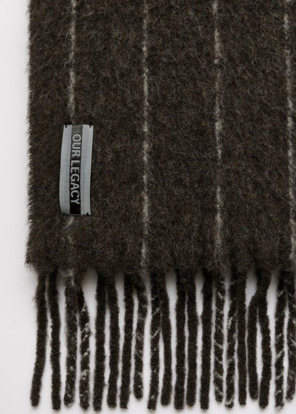 画像2: 【OUR LEGACY(アワーレガシー)】ESTATE SCARF/ Brown Pinstripe Fuzzy Alpaca