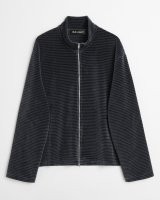 画像: (予約商品)【OUR LEGACY(アワーレガシー)】SHRUNKEN FULLZIP POLO/ Phantom Stripe Velour