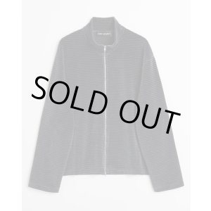 画像: 【OUR LEGACY(アワーレガシー)】SHRUNKEN FULLZIP POLO/ Phantom Stripe Velour