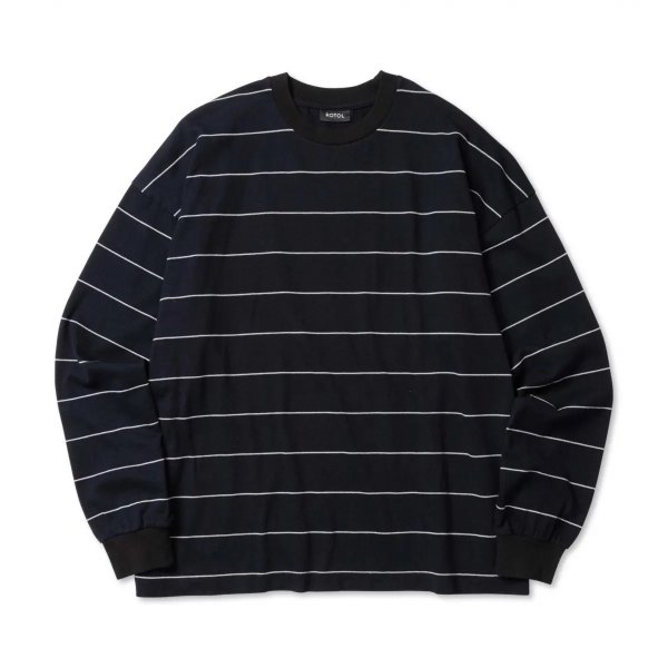 画像1: 【ROTOL(ロトル)】LUMIFLECT BORDER LONG SLEEVE TEE　”BLACK”