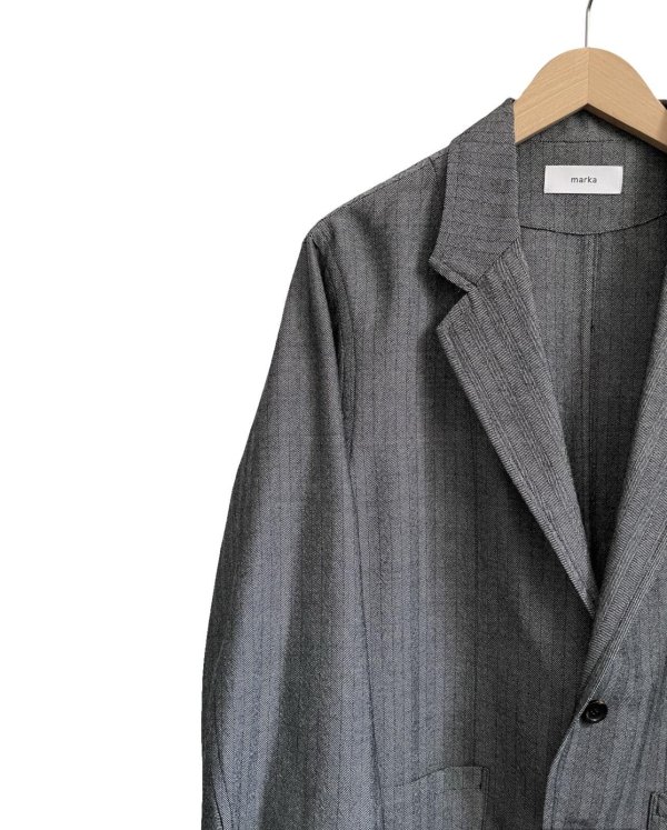 画像4: 【marka(マーカ)】STROLL AROUND JACKET／ウールサージ ワッシャータンブラー 　”Herringbone”