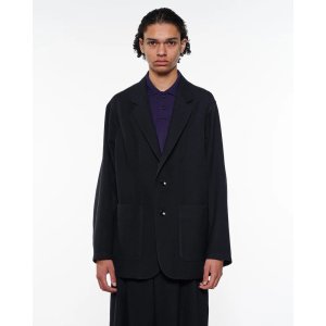 画像: 【marka(マーカ)】STROLL AROUND JACKET／ウールサージ ワッシャータンブラー 　”Chambray Black”