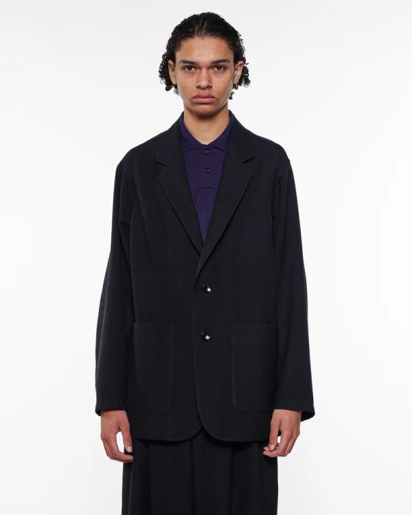 画像1: 【marka(マーカ)】STROLL AROUND JACKET／ウールサージ ワッシャータンブラー 　”Chambray Black”