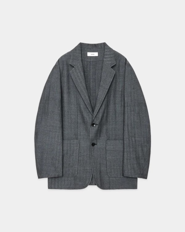 画像1: 【marka(マーカ)】STROLL AROUND JACKET／ウールサージ ワッシャータンブラー 　”Herringbone”