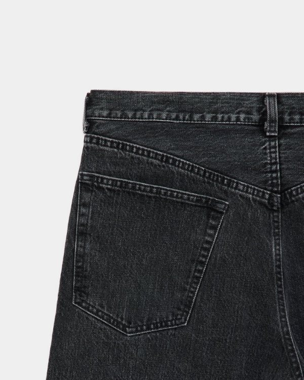 画像5: 【marka(マーカ)】Organic Cotton 13.5Oz Selvedge Denim Wide Leg Jeans　”Faded Black”