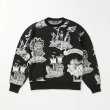 画像1: 【FAF(エフエーエフ)】Newcommune Island Jaquard Knit　””Black”