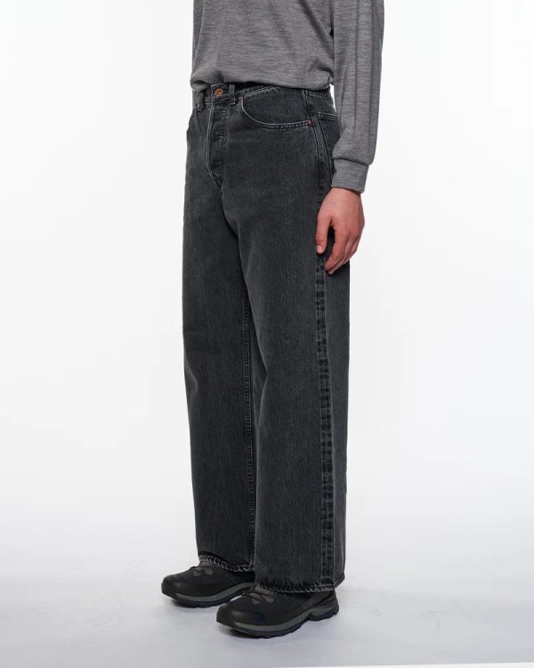 画像3: 【marka(マーカ)】Organic Cotton 13.5Oz Selvedge Denim Wide Leg Jeans　”Faded Black”