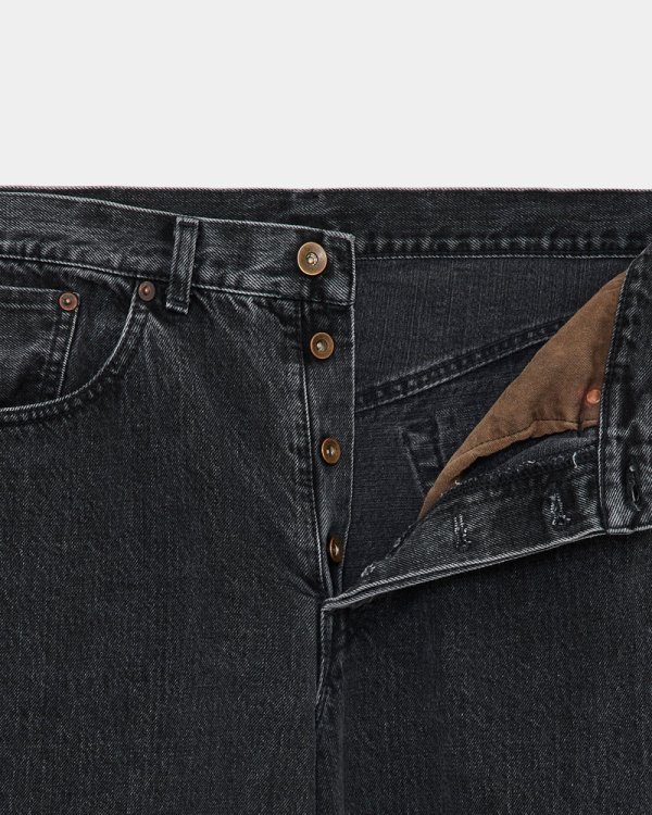 画像4: 【marka(マーカ)】Organic Cotton 13.5Oz Selvedge Denim Wide Leg Jeans　”Faded Black”