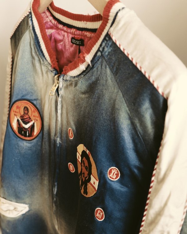画像7: 【LES SIX(レシス)】Orthodox Rebel Souvenir Jacket / Blue×Red
