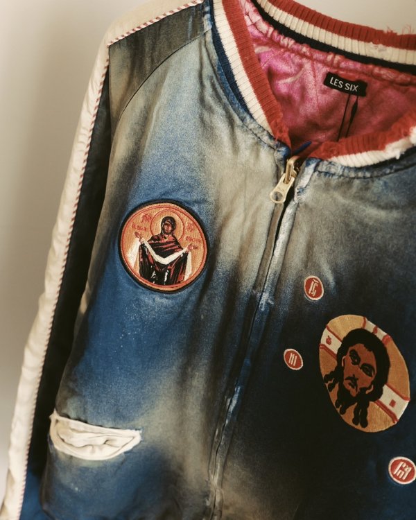 画像5: 【LES SIX(レシス)】Orthodox Rebel Souvenir Jacket / Blue×Red