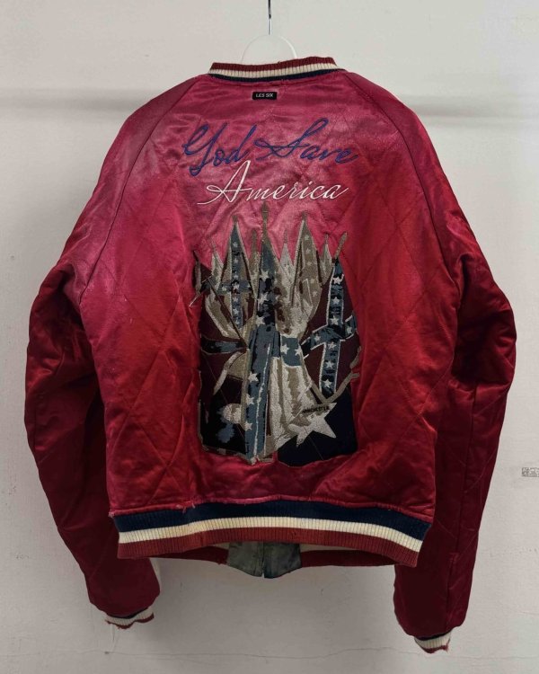 画像3: 【LES SIX(レシス)】Orthodox Rebel Souvenir Jacket / Blue×Red