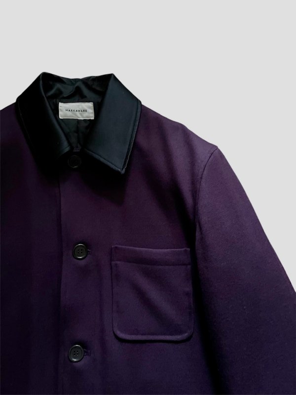画像4: 【MARKAWARE(マーカウェア)】TUXEDO COVERALL (POLWARTH TUXEDO CLOTH)  "PURPLE”