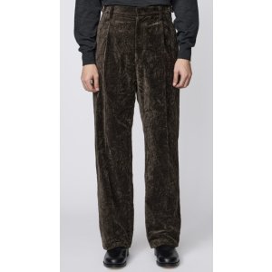 画像: 【IRENISA(イレニサ)】ONE TUCK STRAIGHT TROUSERS /  DARK BROWN