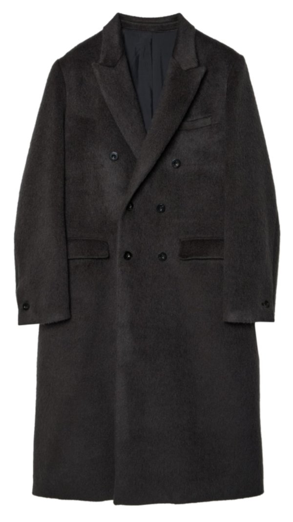画像2: 【IRENISA(イレニサ)】DOUBLE-BREASTED CHESTER COAT / GREEN BLACK