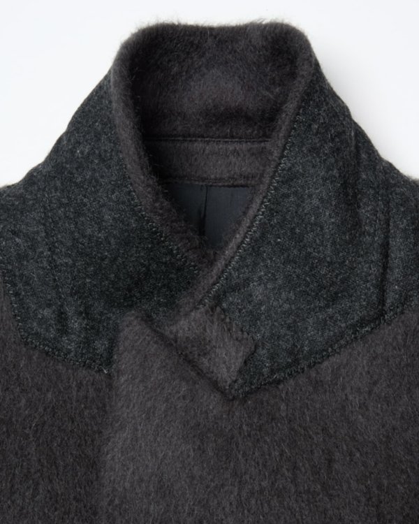 画像4: 【IRENISA(イレニサ)】DOUBLE-BREASTED CHESTER COAT / GREEN BLACK