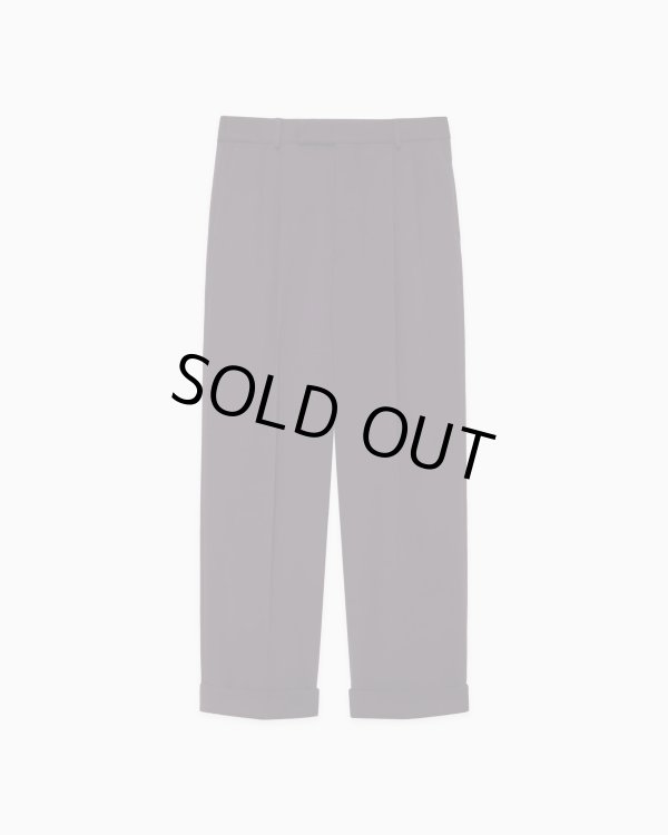 画像1: 【MARKAWARE(マーカウェア)】Polwarth Tuxedo Cloth Double Pleated Wide Trousers "Purple"