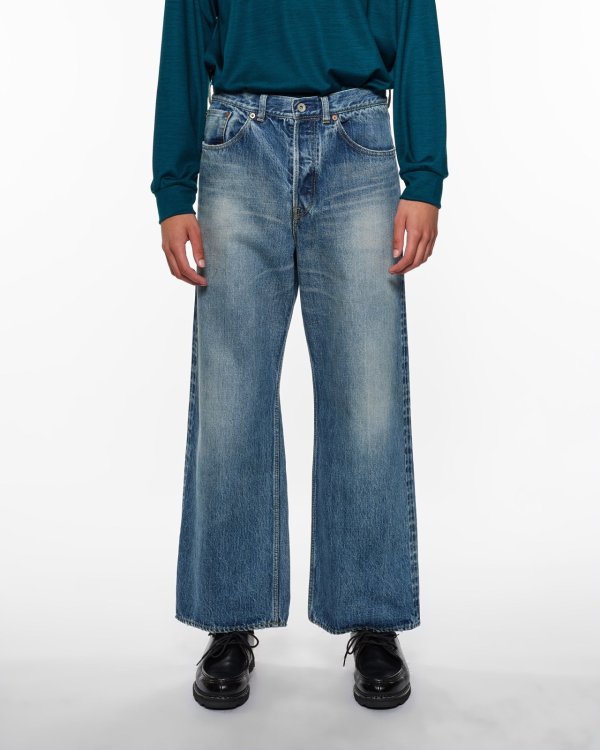 画像2: 【marka(マーカ)】Organic Cotton 13.5Oz Selvedge Denim Wide Leg Jeans　”Used Washed”