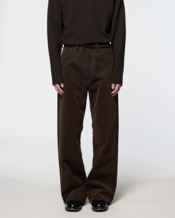 Omar Afridi(オマールアフリディ)】5 PKT TROUSERS/ BROWN - VELVET