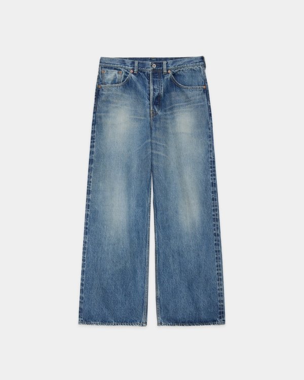 画像1: 【marka(マーカ)】Organic Cotton 13.5Oz Selvedge Denim Wide Leg Jeans　”Used Washed”
