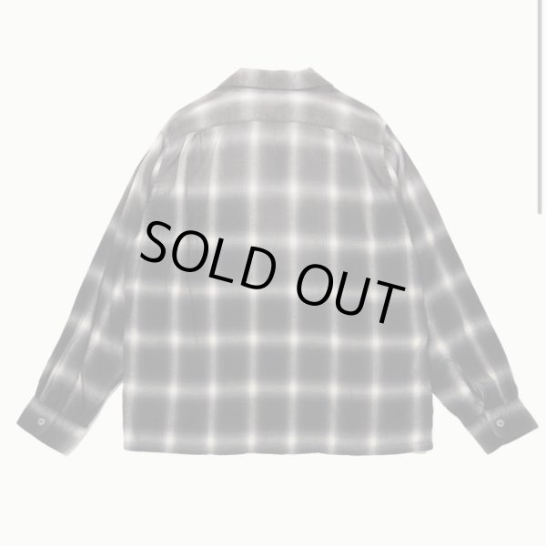 画像2: 【T.T(Taiga Takahashi)】Lot.101 Open Collar Shirt / BLEACHED GRAY PLAID