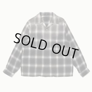 画像: 【T.T(Taiga Takahashi)】Lot.101 Open Collar Shirt / BLEACHED GRAY PLAID