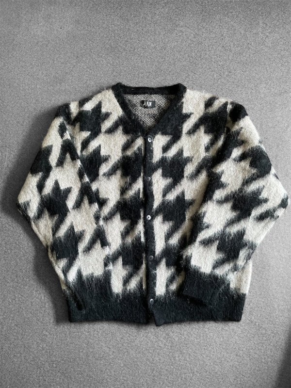 画像1: 【FAF(エフエーエフ)】Houndstooth Cardigan　””Black”