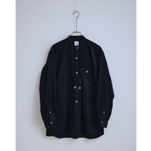 画像: 【BISOWN(ビソウン)】LIGHT CORDUROY TYROLEAN SHIRTS/ BLACK