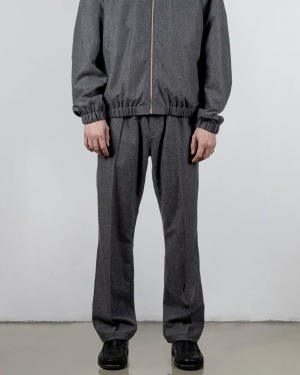 画像4: 【CREST(クレスト】Woollen Flannel Track Pants/ Black