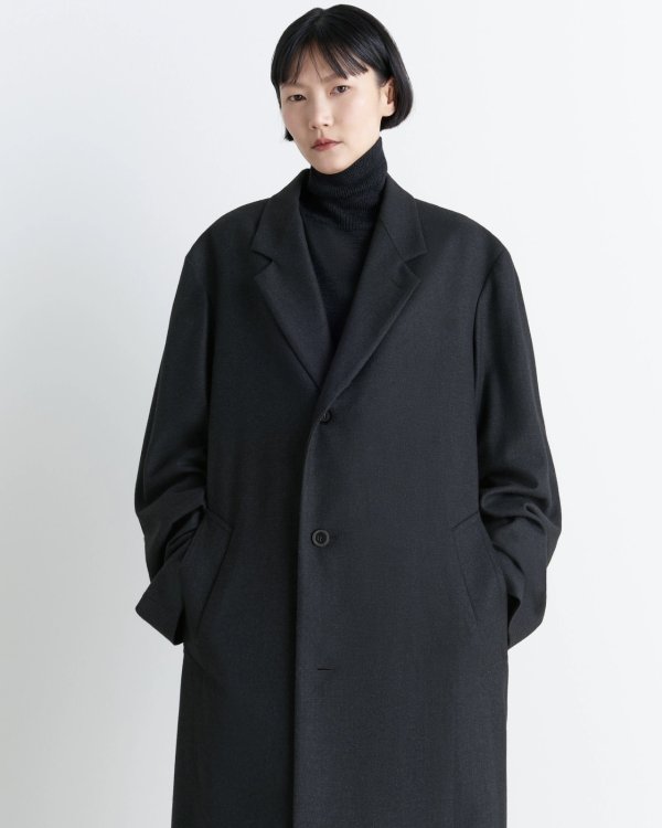画像5: 【LEMAIRE(ルメール)】SOFT CHESTERFIELD COAT/ ANTHRACITE×GREY
