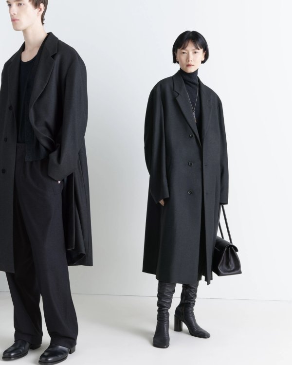 画像7: 【LEMAIRE(ルメール)】SOFT CHESTERFIELD COAT/ ANTHRACITE×GREY