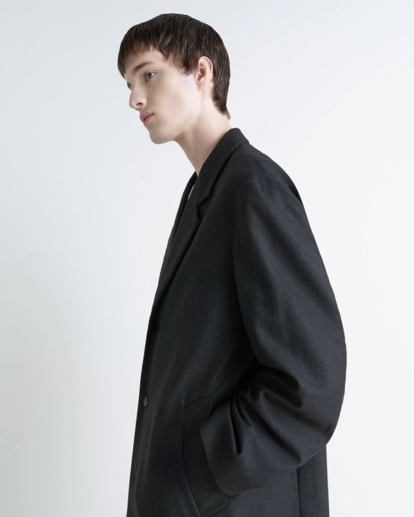 画像3: 【LEMAIRE(ルメール)】SOFT CHESTERFIELD COAT/ ANTHRACITE×GREY