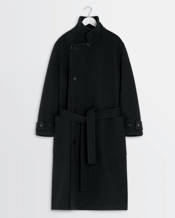 画像1: 【LEMAIRE(ルメール)】WRAP COAT/ BLACK